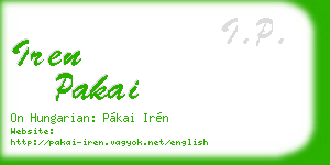 iren pakai business card